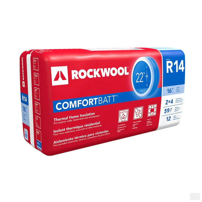 ROCKWOOL COMFORTBATT R14 3.5 in. X 15.25 in. X 47 in. Wood Stud Insulation