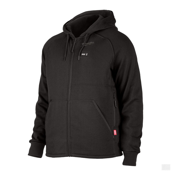 Milwaukee Tool Men's M12 12-Volt Lithium-Ion Cordless Black Heated Jacket Hoodie Kit w/ (1) 2.0 Ah Battery (306B-21)