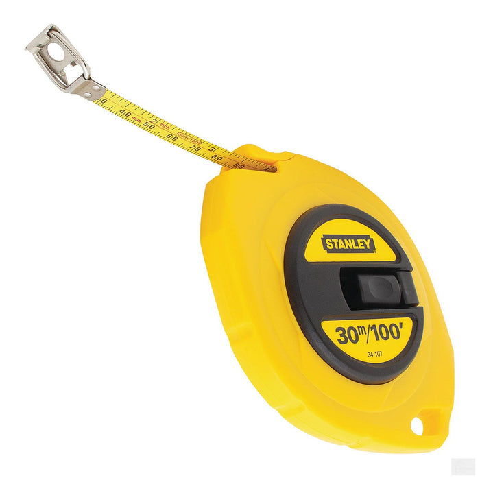 STANLEY MEASURING TAPE 3/8" X 30M/100' LONG STEEL YELLOW [34-107]