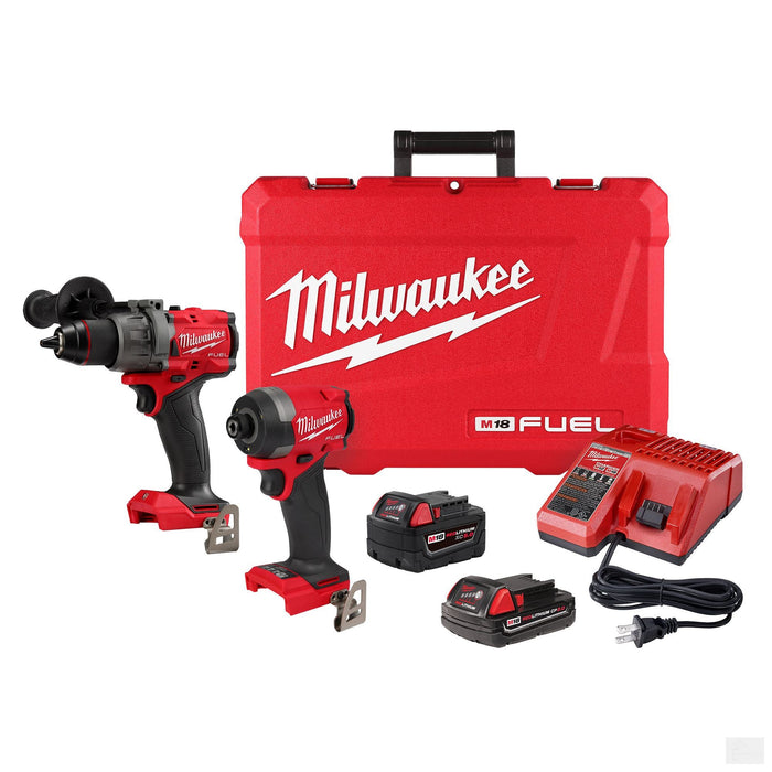 Milwaukee M18 FUEL Brushless Cordless Next Generation Hammer Drill Impact Driver Combo Kit (3697-22XC)