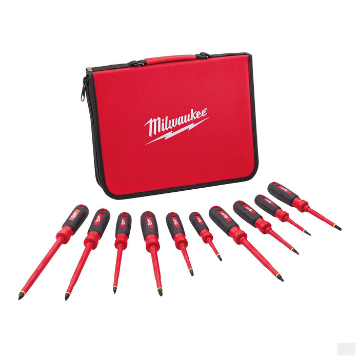 Milwaukee 10 PC 1000V Insulated Screwdriver Set w/ EVA Foam Case (48-22-2210)