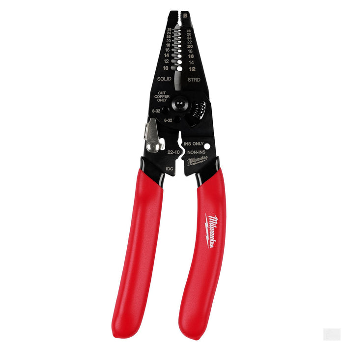 Milwaukee 10-28 AWG Multi-Purpose Dipped Grip Wire Stripper & Cutter w/ Reinforced Head (48-22-3052)