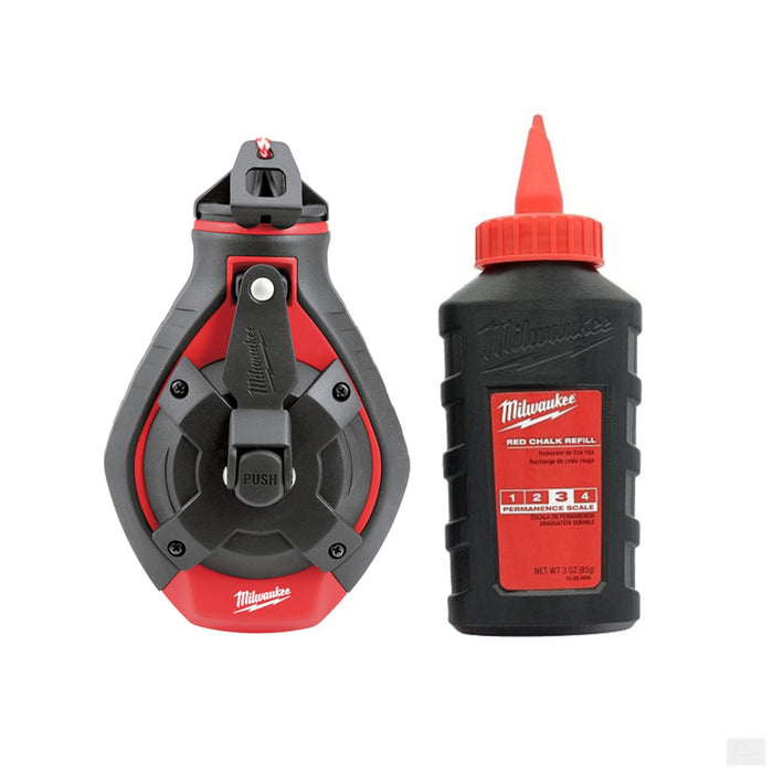 MILWAUKEE 100 ft. Bold Line Chalk Reel - Red Chalk [48-22-3986]
