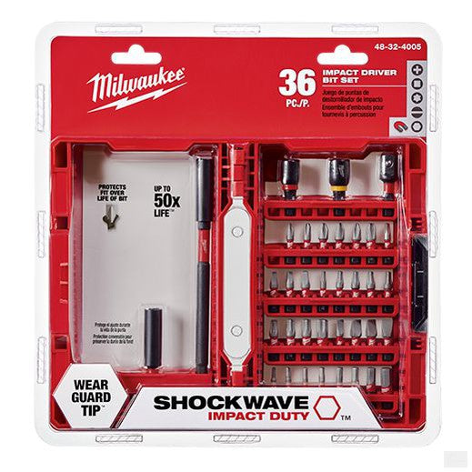 MILWAUKEE SHOCKWAVE™ 36-Piece Impact Duty Driver Bit Set [48-32-4005]