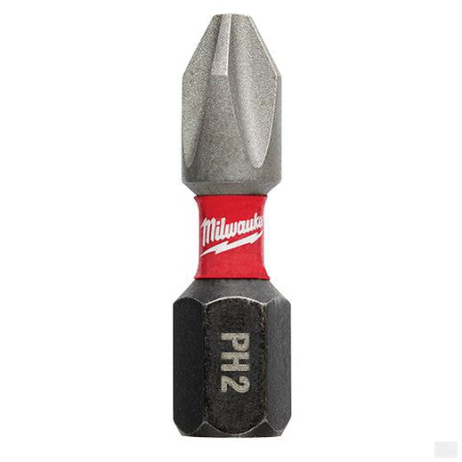 MILWAUKEE SHOCKWAVE™ 2-Piece Impact Phillips #2 Insert Bits [48-32-4444]