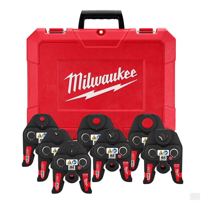 Milwaukee M18 Press 1/4 in. to 1-1/8 in. Copper Press Tool Jaw Set for RLS ACR Press Fittings (7-Jaws Included) {49-16-2662R}