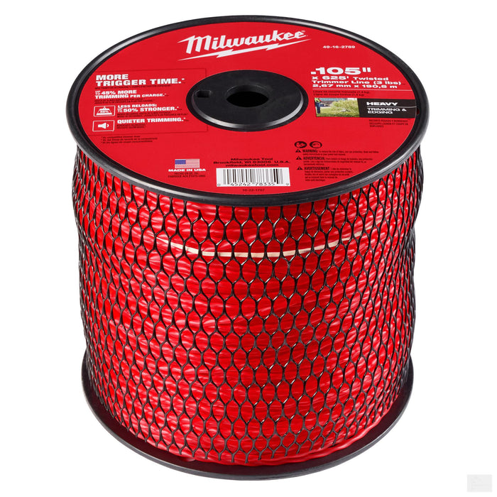 Milwaukee .105" x 625’ (3 lbs.) Twisted Trimmer Line (49-16-2789)