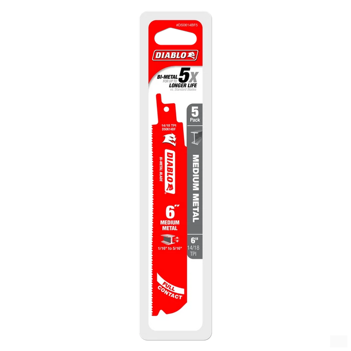 Diablo 6 in. Bi-Metal Recip Blade for Medium Metal Cutting