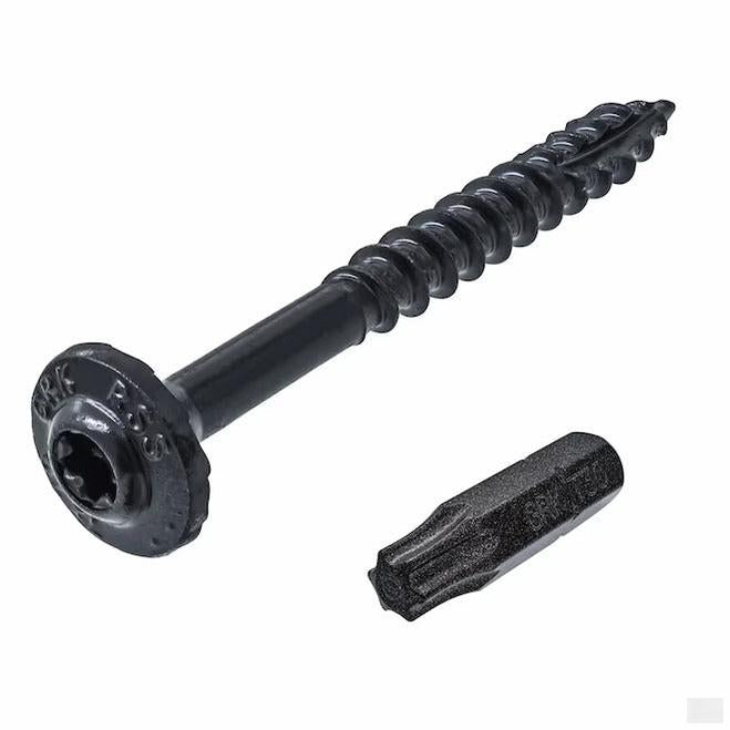 GRK RSS Structural Screw with Drive Tip in Black Steel 3/8 x 5 1/8-in with Wafer Head and Star Drive - Pack of 50