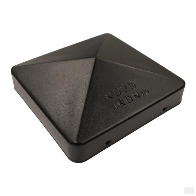 Nuvo Iron Easy-Cap Pyramid Post Caps - Black - 6” x 6”
