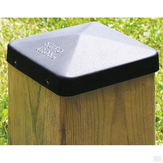 Nuvo Iron Easy-Cap Pyramid Post Caps - Black - 6” x 6”