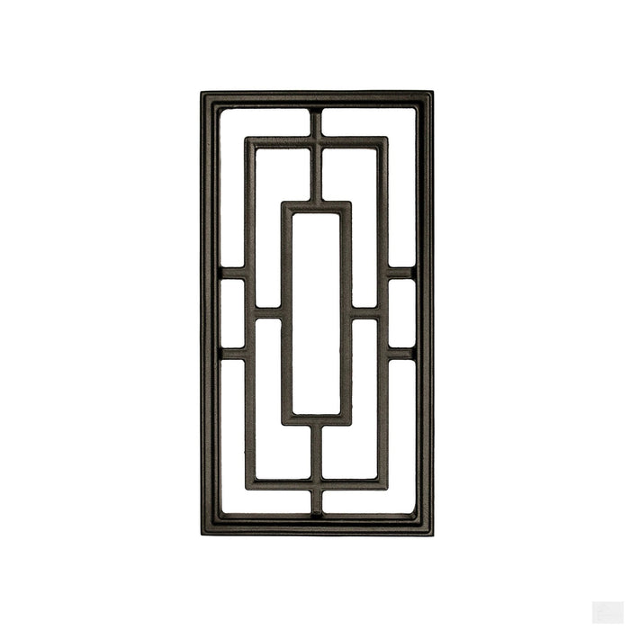 Rectangular Black Cast Aluminum Fence & Gate Insert – 9″ x 17″