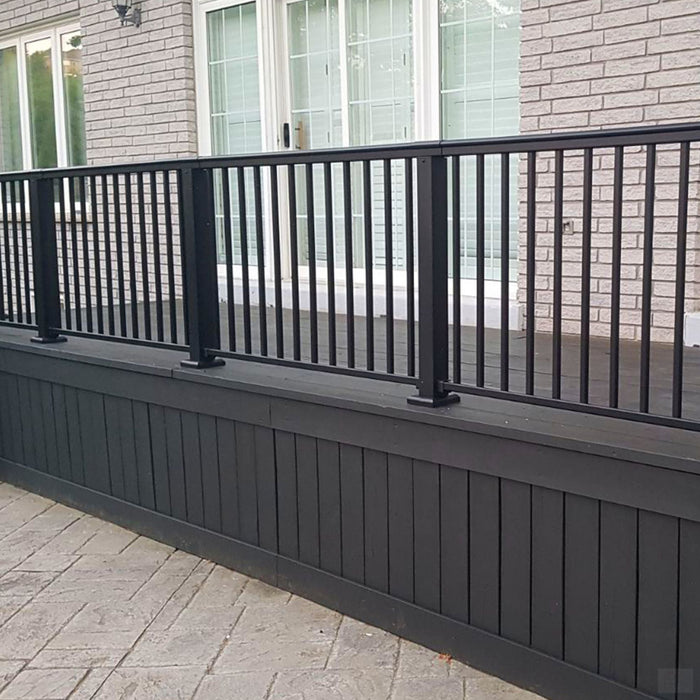 Nuvo Iron 8' Aluminum Deck Railing Kit (Black) [BLSARK836D]