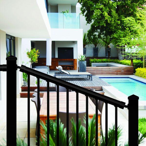 Nuvo Iron 6' Aluminum Stair Railing Kit 36in (Black) [BLSARK636S]