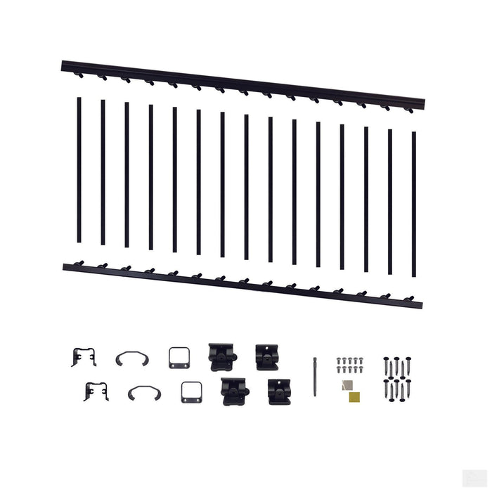 Nuvo Iron 6' Aluminum Stair Railing Kit 36in (Black) [BLSARK636S]
