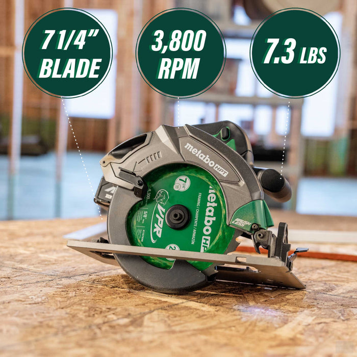 Metabo HPT 36V/18V MultiVolt Cordless Circular Saw 7-1/4-Inch Blade Tool Only (C1807DAQ4M)