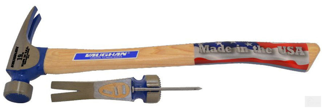 Vaughan CF2HC 19 oz. California Framer, milled face, 17" curved wood handle.