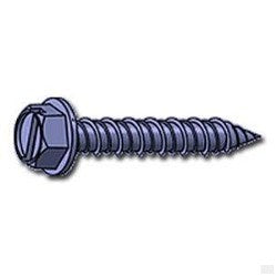 FITSFAST - 3/16 x 1 1/4 Steel Concrete Screw Hex Washer Slot - 100 PCS / PACKAGE