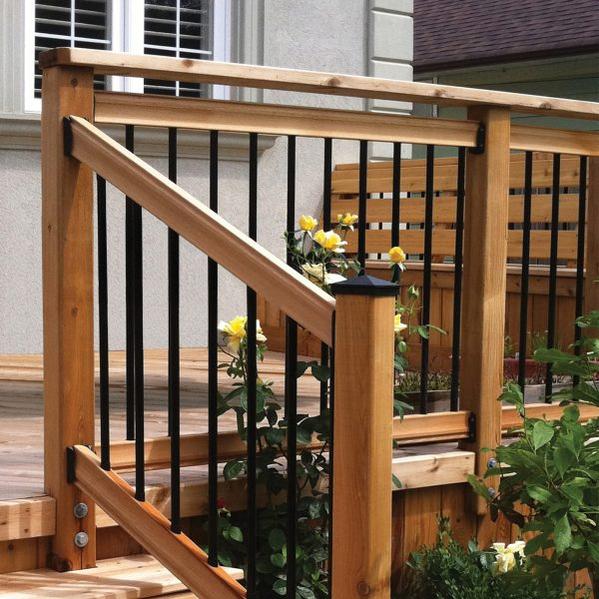 Nuvo Iron Contractor Value Pack – 26″ Round Balusters (30 pcs) with Connectors for Deck & Stair Railings {CR-26}
