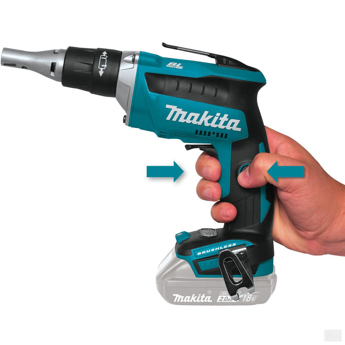 Makita 18V LXT Brushless 1/4" Screwdriver, Tool Only (DFS250Z)