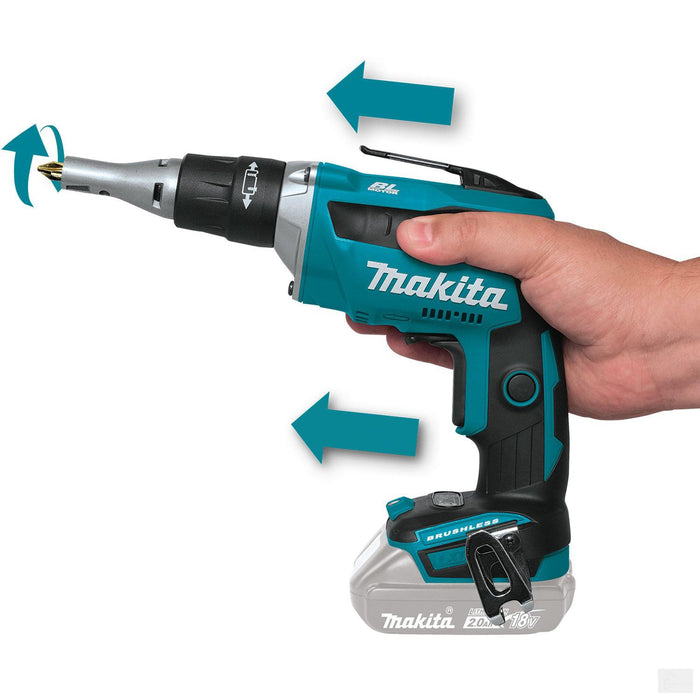 Makita 18V LXT Brushless 1/4" Screwdriver, Tool Only (DFS250Z)
