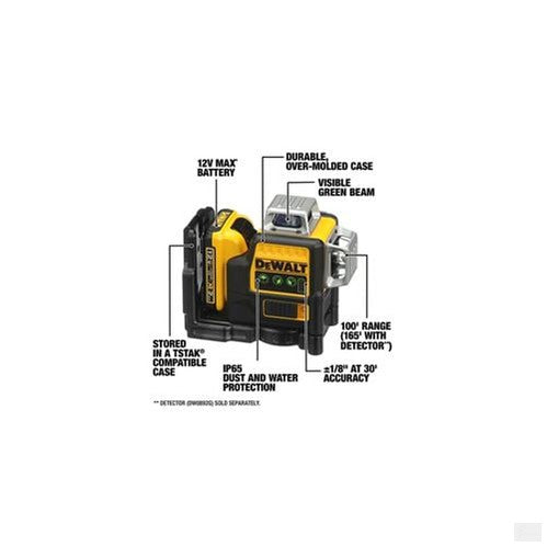 DEWALT 12v 3 x 360 Green Line Laser DW089LG
