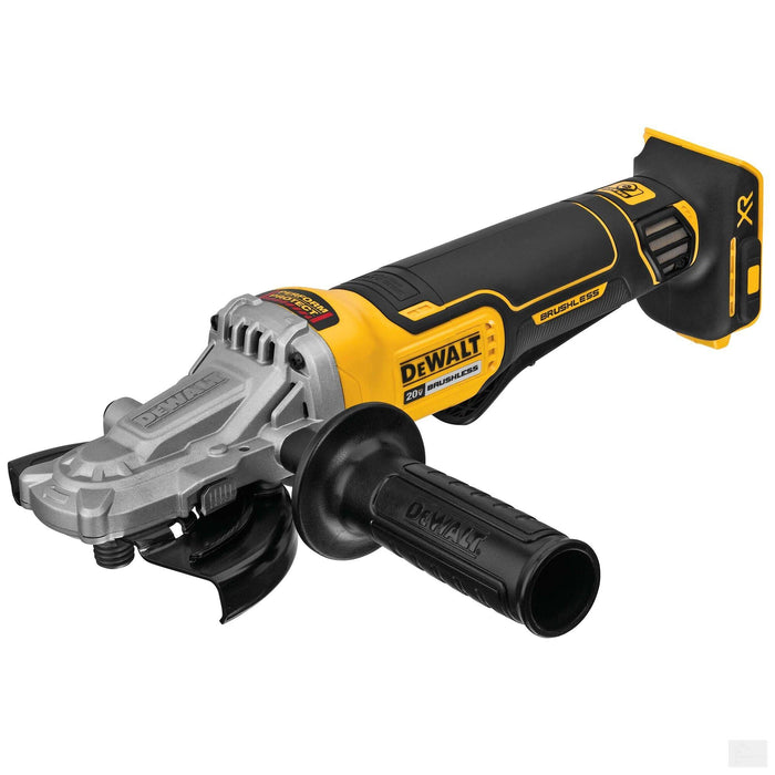 Dewalt 20V MAX* XR® 5 in. Flathead Paddle-Switch Small Angle Grinder with KICKBACK BRAKE™ (Tool Only) {DCG413FB}
