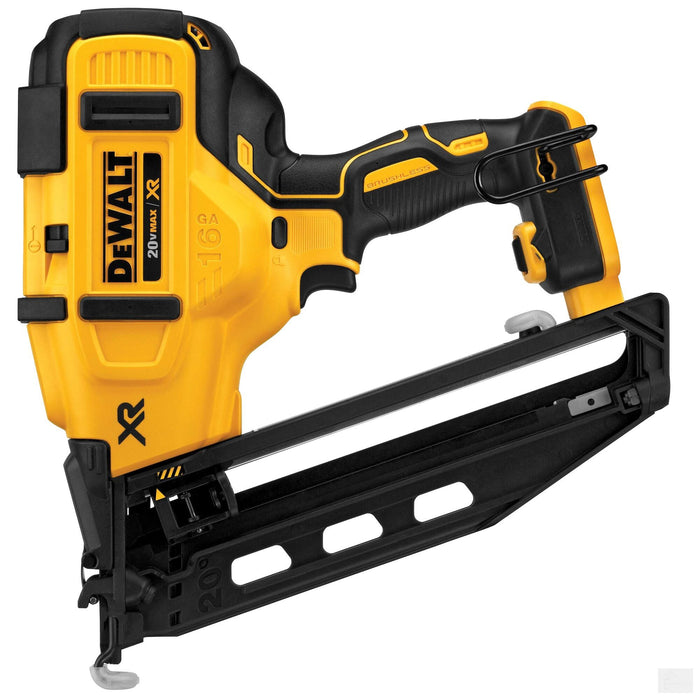 DEWALT 20V MAX XR Lithium-Ion Cordless Brushless 16-Gauge Angled Finish Nailer (Tool-Only) {DCN660B}