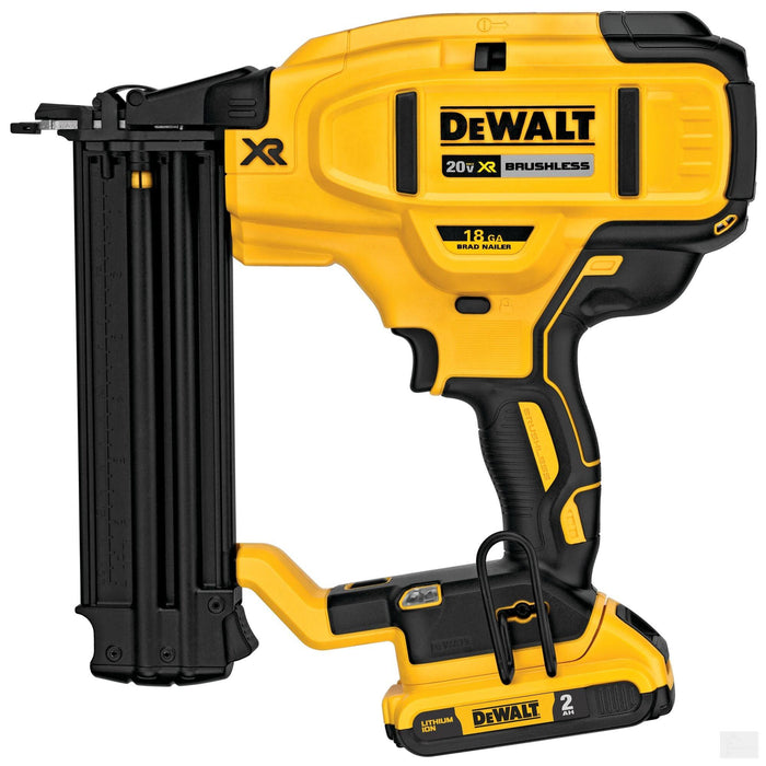 Dewalt 20V MAX Lithium-Ion 18-Gauge Cordless Brad Nailer Kit with 2Ah Battery, Charger and Bag (DCN680D1)