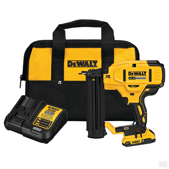 Dewalt 20V MAX Lithium-Ion 18-Gauge Cordless Brad Nailer Kit with 2Ah Battery, Charger and Bag (DCN680D1)