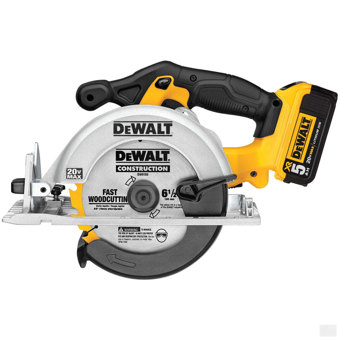 Dewalt 20V MAX* 6-1/2 in. Circular Saw Kit (DCS391P1)
