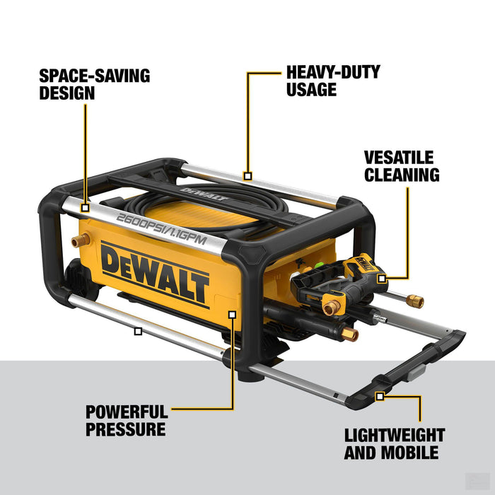 Dewalt 2600 PSI 1.1 GPM Cold Water Electric Pressure Washer (DWPW2600)