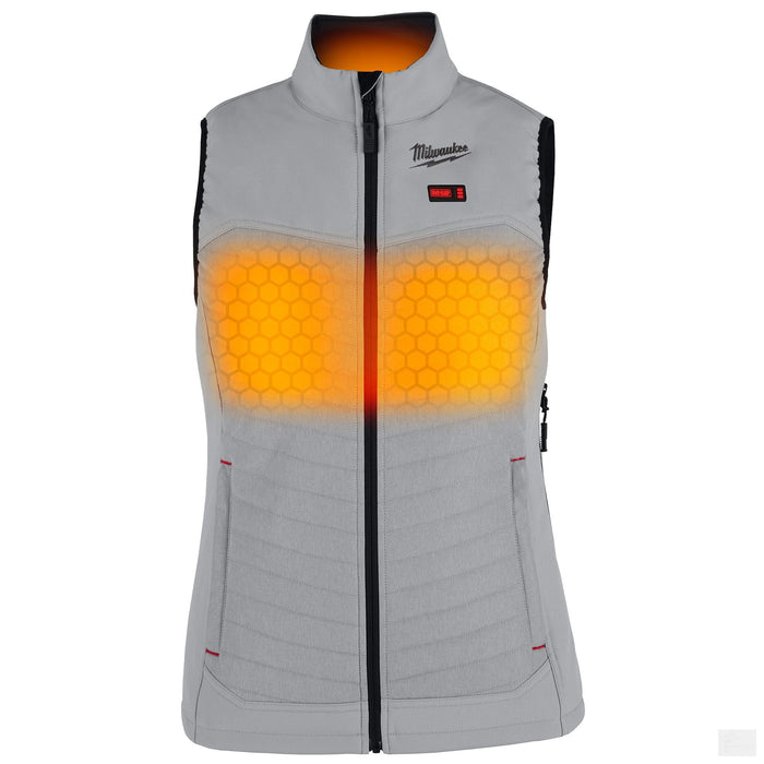 Milwaukee Women's M12 AXIS Gray Heated Vest Kit (F300G-21)