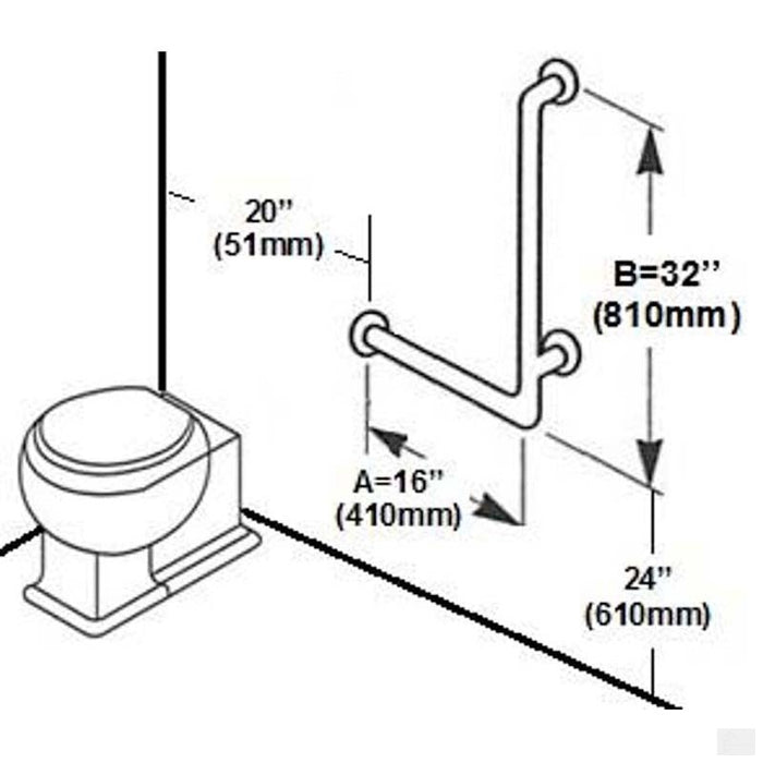 L-Shape Grab Bar GB-L1632