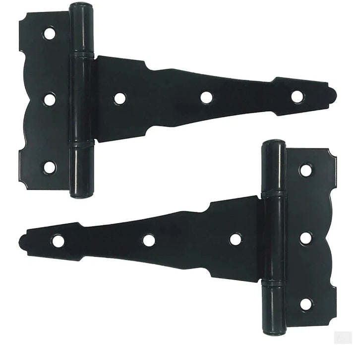 NUVO IRON 6 in Tee Hinges Black Galvanized Steel
