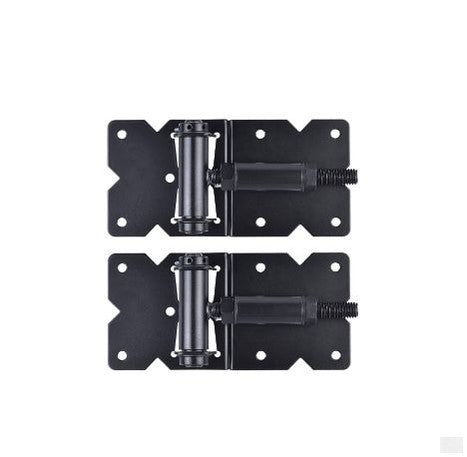 Nuvo Iron Heavy Duty Self-Closing Adjustable Gate Hinges | Galvanized Steel