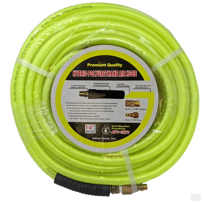 AdamTools Hybrid Polyurethane Air Hose 1/4"x50ft
