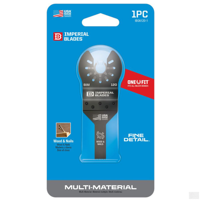 Imperial Blades One Fit 3/8in Fine Detail Wood Blade, 1PC [IBOA120-1]