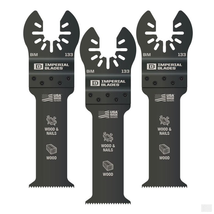 Imperial Blades One Fit 1-1/4in Extended Plunge Thick Wood Blade - 3PC [IBOA133-3]