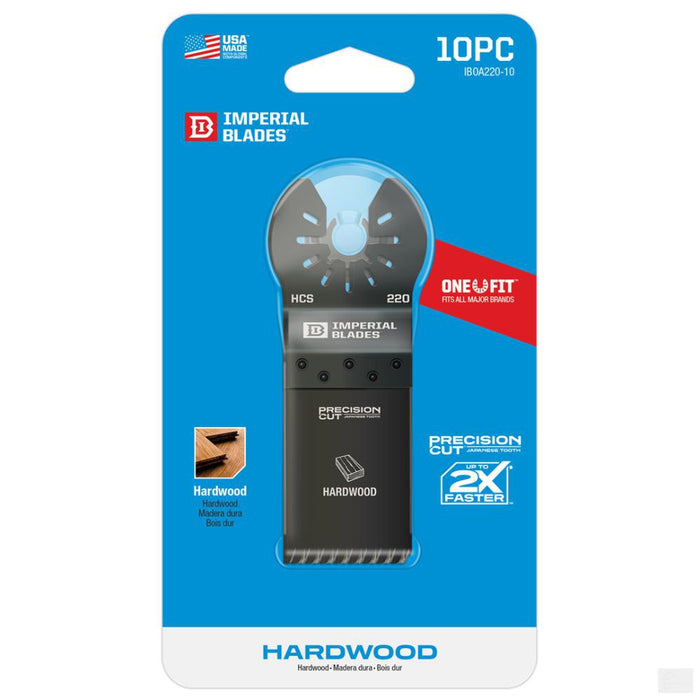 Imperial Blades One Fit 1-1/4in Japanese Tooth Hardwood Blade, 10PC [IBOA220-10]