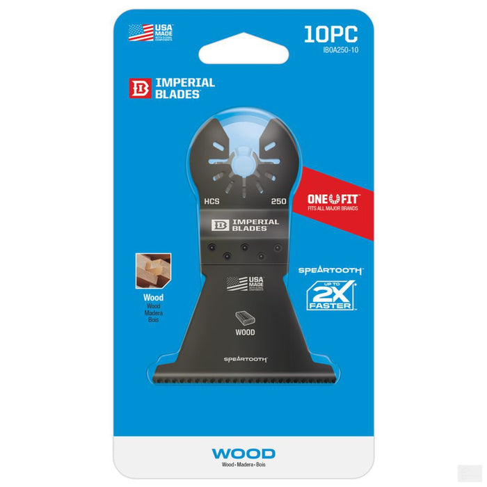 Imperial Blades One Fit 2-1/2in Speartooth Fast Cut Wood Blade, 10PC [IBOA250-10]