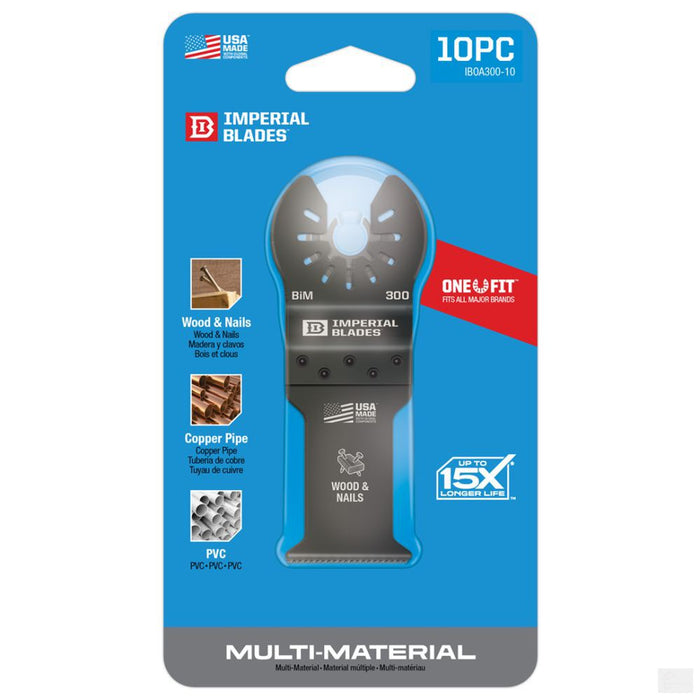 Imperial Blades One Fit 1-1/4in Standard Wood and Nails Blade, 10PC [IBOA300-10]