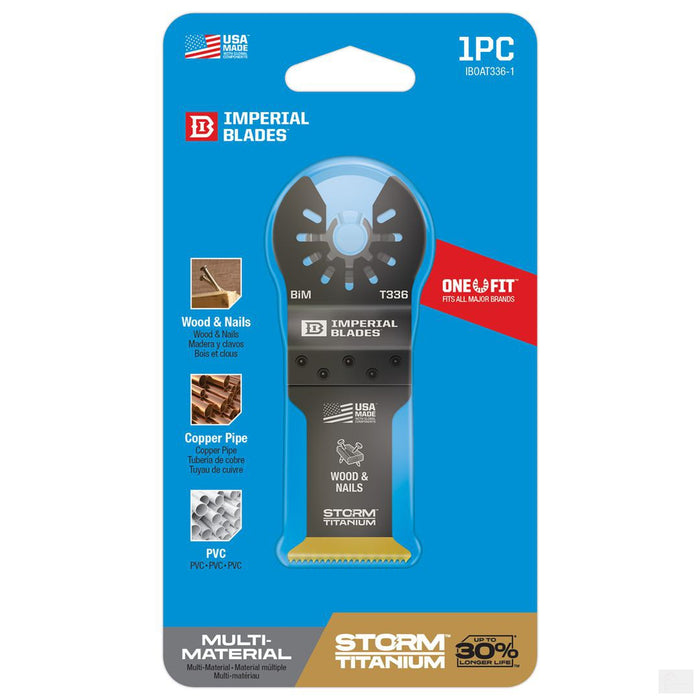 Imperial Blades One Fit 1-1/4 in Storm Titanium Wood and Nails Blade - 1PC [IBOAT336-1]