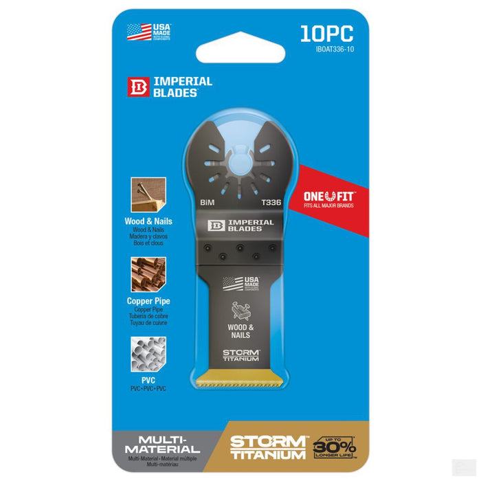 Imperial Blades One Fit 1-1/4 in Storm Titanium Wood and Nails Blade - 10PC [IBOAT336-10]