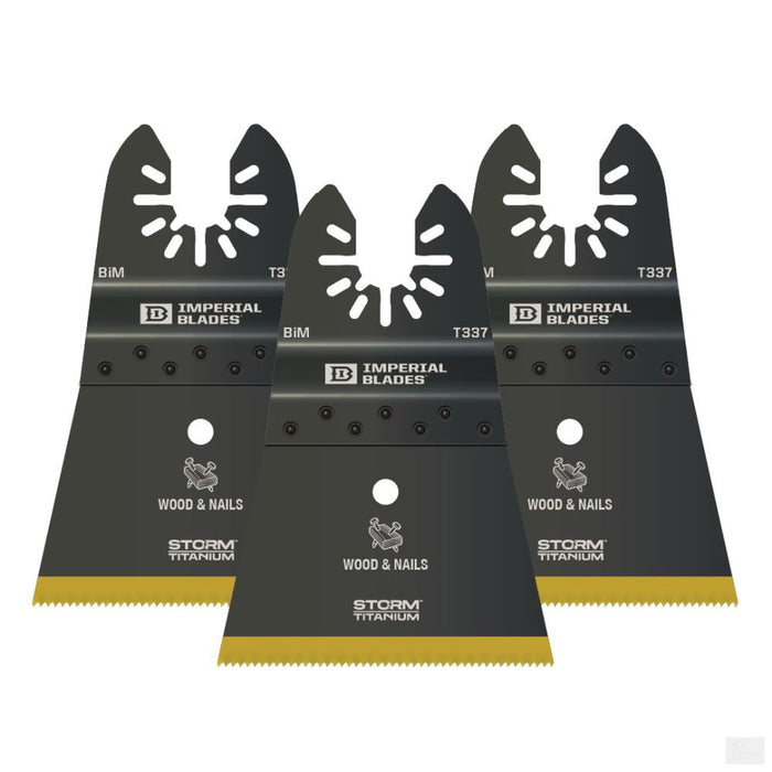 Imperial Blades One Fit 2-1/2in Storm Titanium Wood and Nails Blade, 3PC [IBOAT337-3]