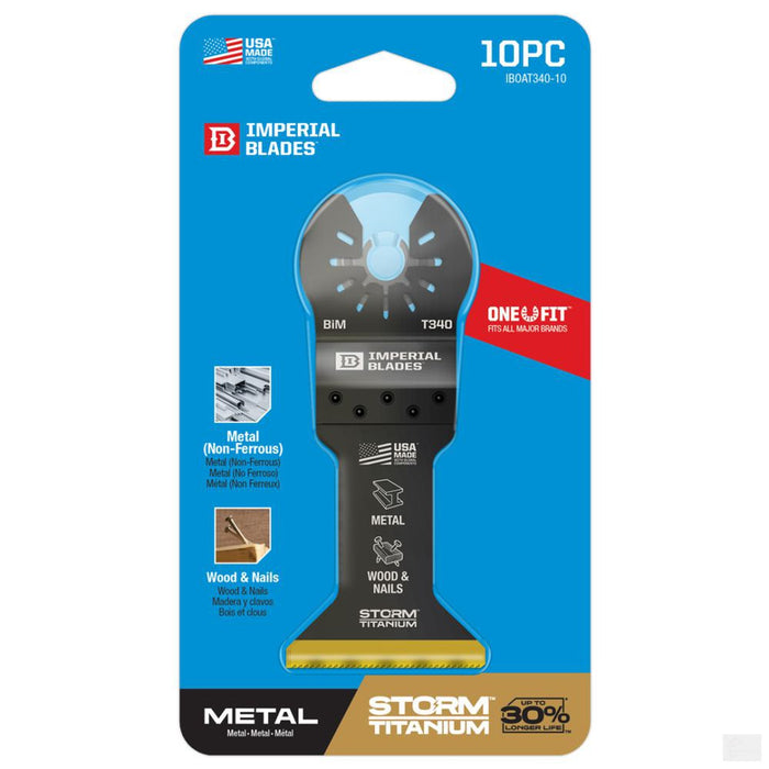 Imperial Blades One Fit 1-3/4in Multi-Material Storm Titanium Metal/Wood Blade - 10PC [IBOAT340-10]