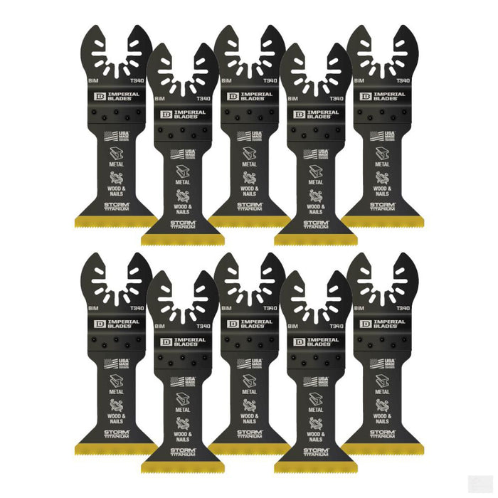 Imperial Blades One Fit 1-3/4in Multi-Material Storm Titanium Metal/Wood Blade - 10PC [IBOAT340-10]