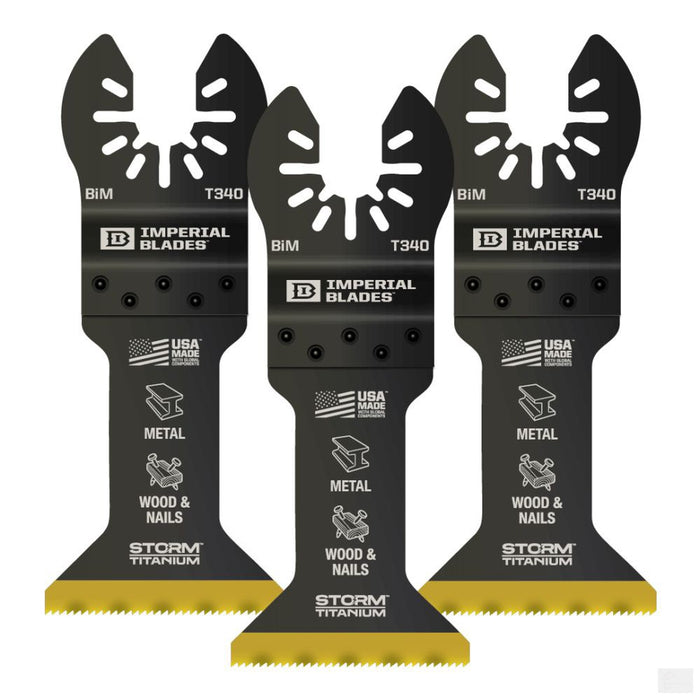 Imperial Blades One Fit 1-3/4in Multi-Material Storm Titanium Metal/Wood Blade, 3PC [IBOAT340-3]