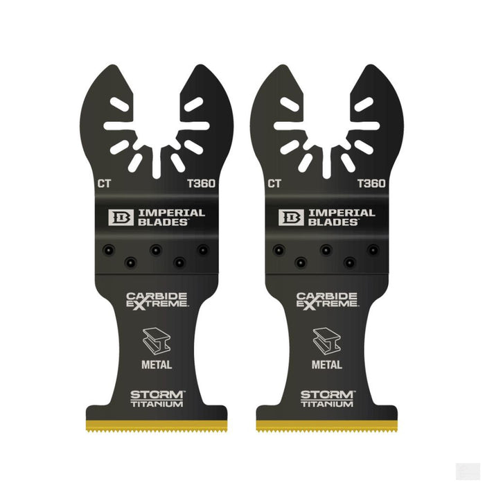 Imperial Blades One Fit 1-3/8in Carbide Extreme Storm Titanium Metal Blade, 2PC [IBOAT360-2]