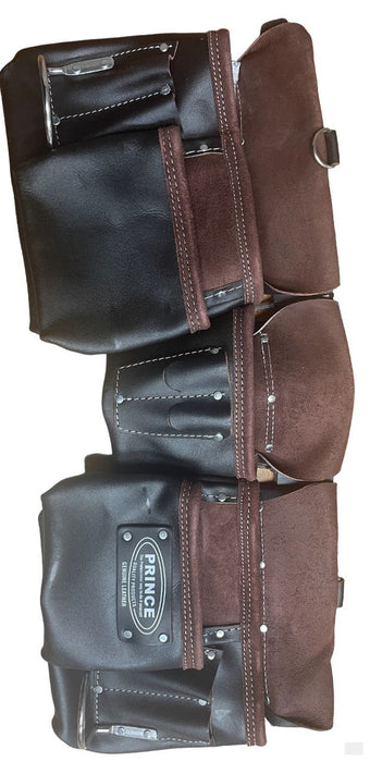 PRINCE 13 POUCH POCKET BROWN LEATHER BELT
